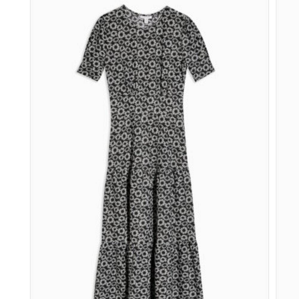 Topshop Daisy Print Maxi Dress